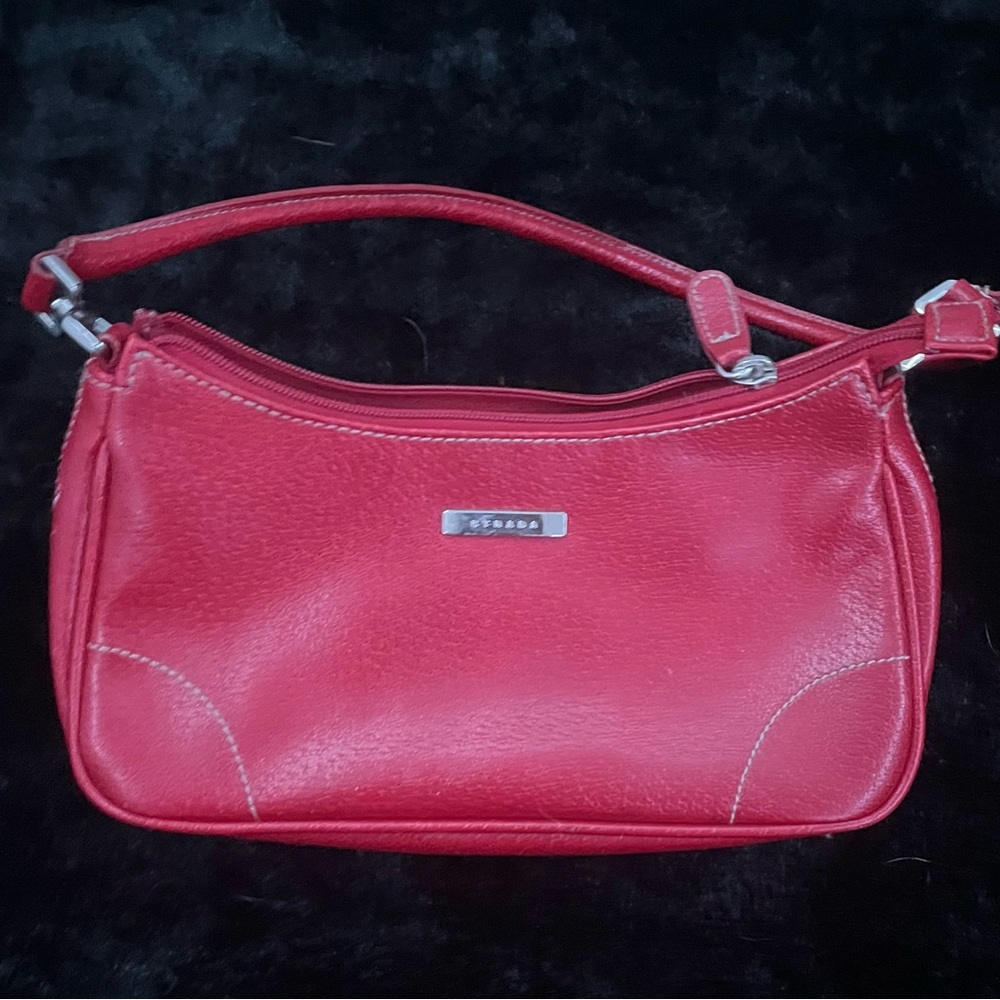 adorable cherry colored hand bag